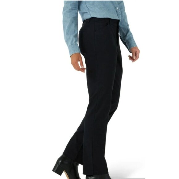 Lee Womens Pants Wrinkle-Free Relaxed Fit Straight Leg Casual Business Everyday - Picture 3 of 11